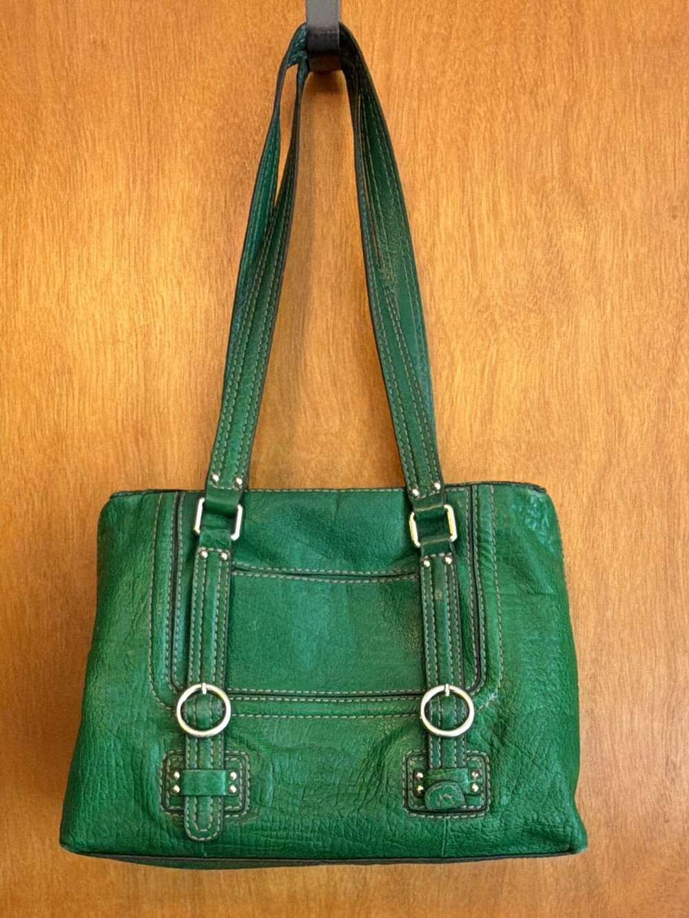 Etienne Aigner Green Leather Shoulder Bag Purse